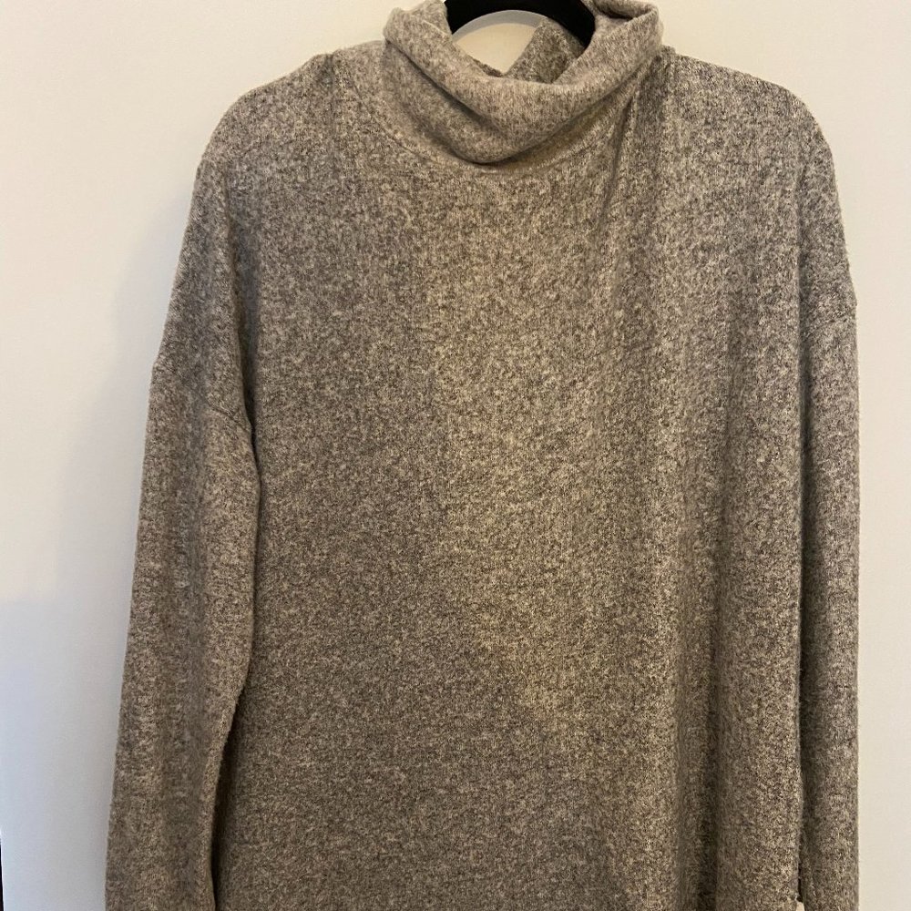 Grey Turtleneck Women's Sweater